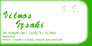 vilmos izsaki business card